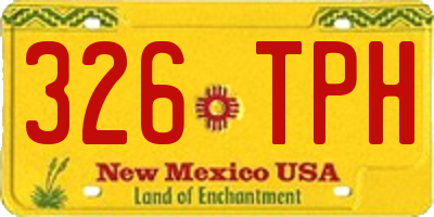 NM license plate 326TPH