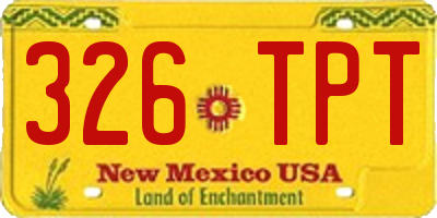 NM license plate 326TPT