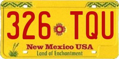 NM license plate 326TQU
