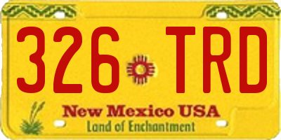 NM license plate 326TRD