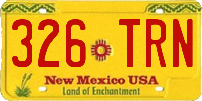 NM license plate 326TRN