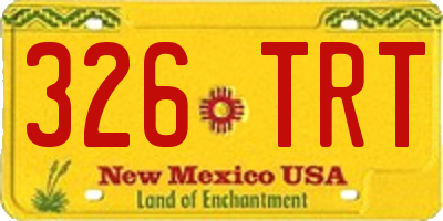 NM license plate 326TRT