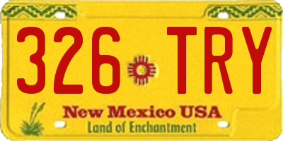 NM license plate 326TRY