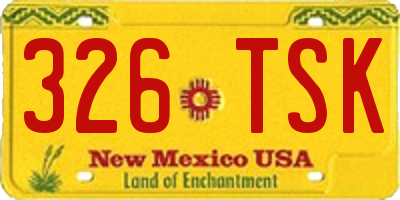 NM license plate 326TSK