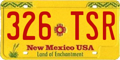 NM license plate 326TSR