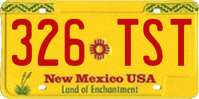 NM license plate 326TST