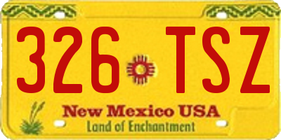 NM license plate 326TSZ