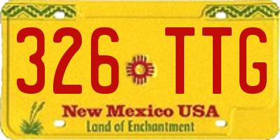 NM license plate 326TTG