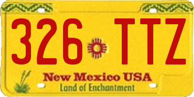 NM license plate 326TTZ
