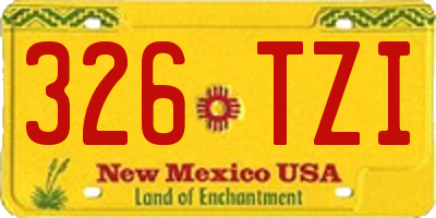 NM license plate 326TZI