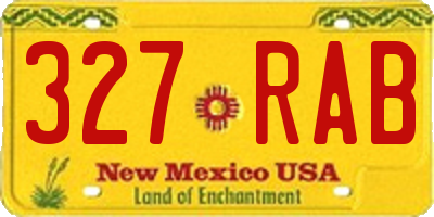 NM license plate 327RAB