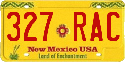 NM license plate 327RAC