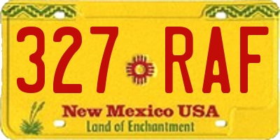 NM license plate 327RAF