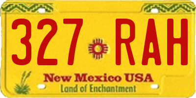 NM license plate 327RAH