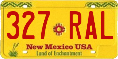 NM license plate 327RAL