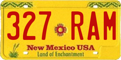 NM license plate 327RAM