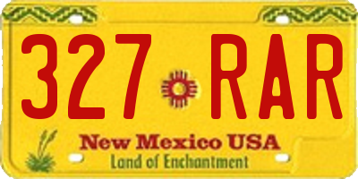 NM license plate 327RAR