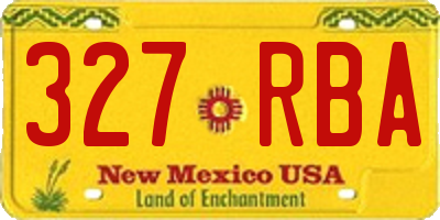 NM license plate 327RBA
