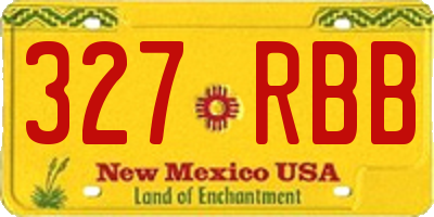 NM license plate 327RBB