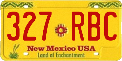 NM license plate 327RBC