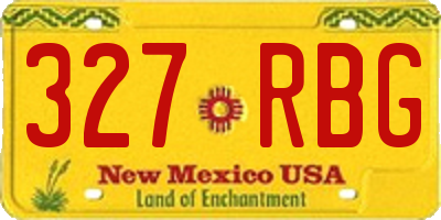 NM license plate 327RBG