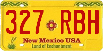 NM license plate 327RBH