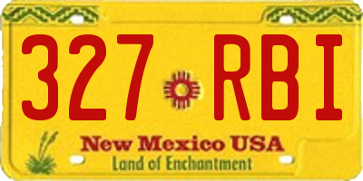 NM license plate 327RBI