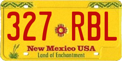 NM license plate 327RBL
