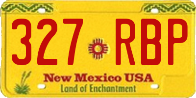 NM license plate 327RBP