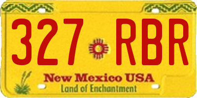 NM license plate 327RBR