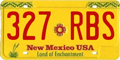 NM license plate 327RBS