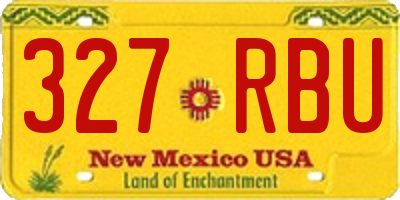 NM license plate 327RBU