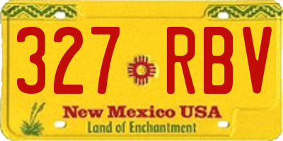 NM license plate 327RBV