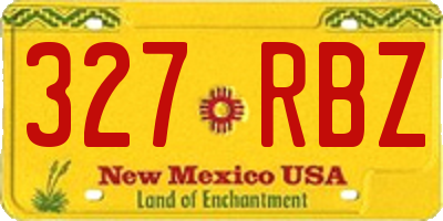 NM license plate 327RBZ