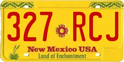 NM license plate 327RCJ