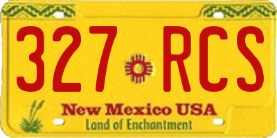 NM license plate 327RCS