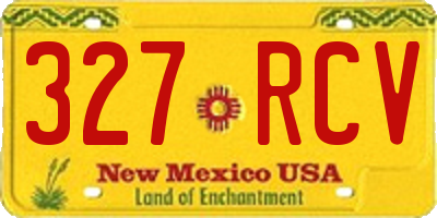 NM license plate 327RCV