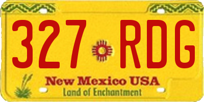 NM license plate 327RDG