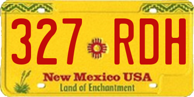 NM license plate 327RDH