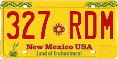 NM license plate 327RDM