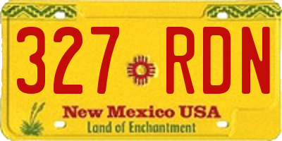 NM license plate 327RDN