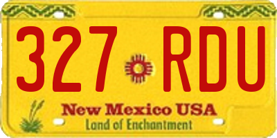 NM license plate 327RDU