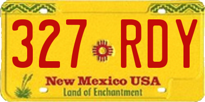 NM license plate 327RDY