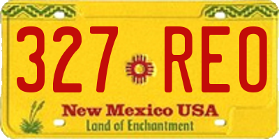 NM license plate 327REO