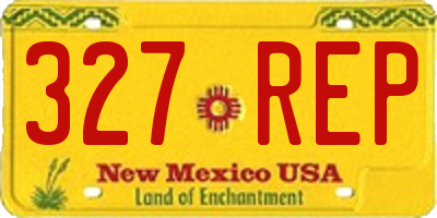 NM license plate 327REP