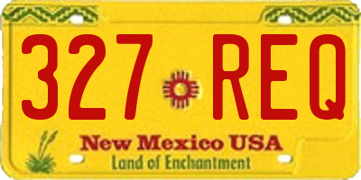 NM license plate 327REQ
