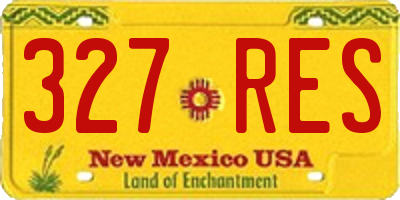 NM license plate 327RES