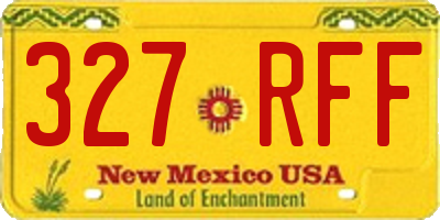 NM license plate 327RFF