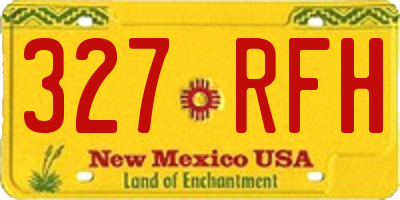 NM license plate 327RFH