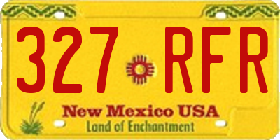 NM license plate 327RFR